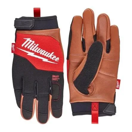 Milwaukee handske hybrid läder M/8
