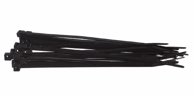 Buntband 228X4,8 mm svart (100)