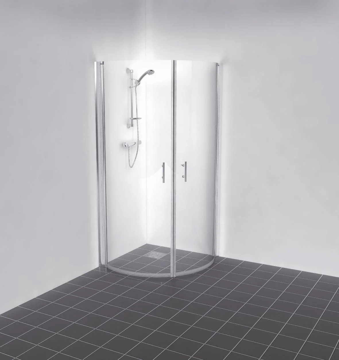 Okänt COMBAC DUSCHÖRNA CIRKEL 90X90 KLARGLAS