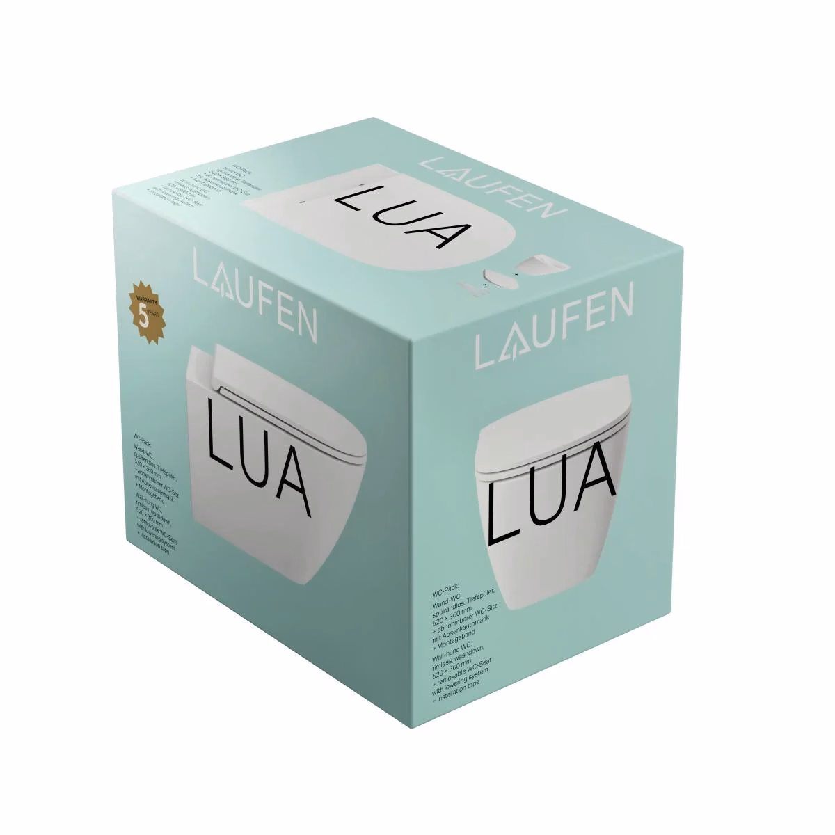 Laufen Lua WC-skål, inkl slim sits