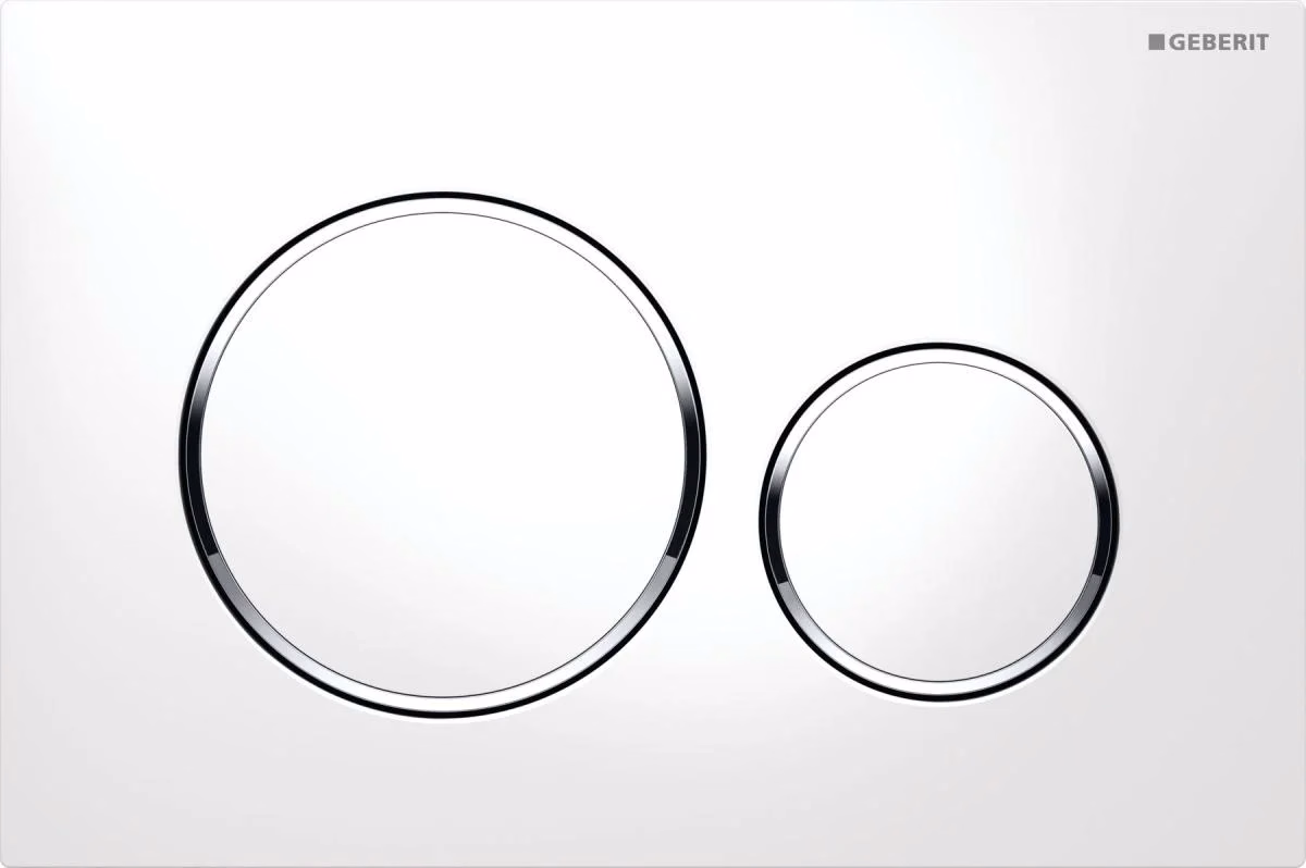 Geberit Sigma20 tryckplatta dubbel, vit blank