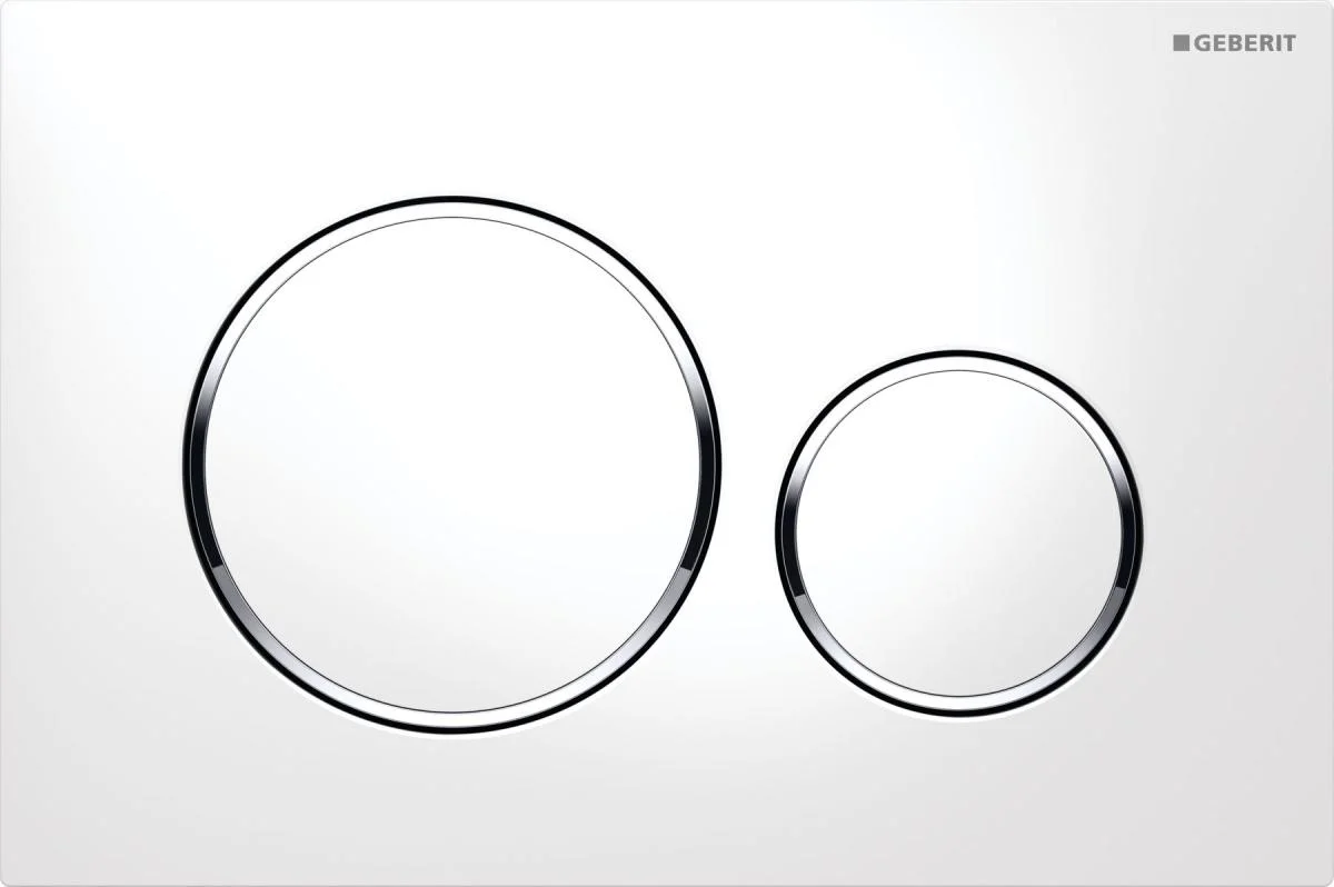Geberit Sigma20 tryckplatta dubbel, vit blank