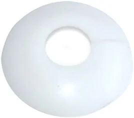 Golvbricka dim ½", för stålrör, tudelad, vit