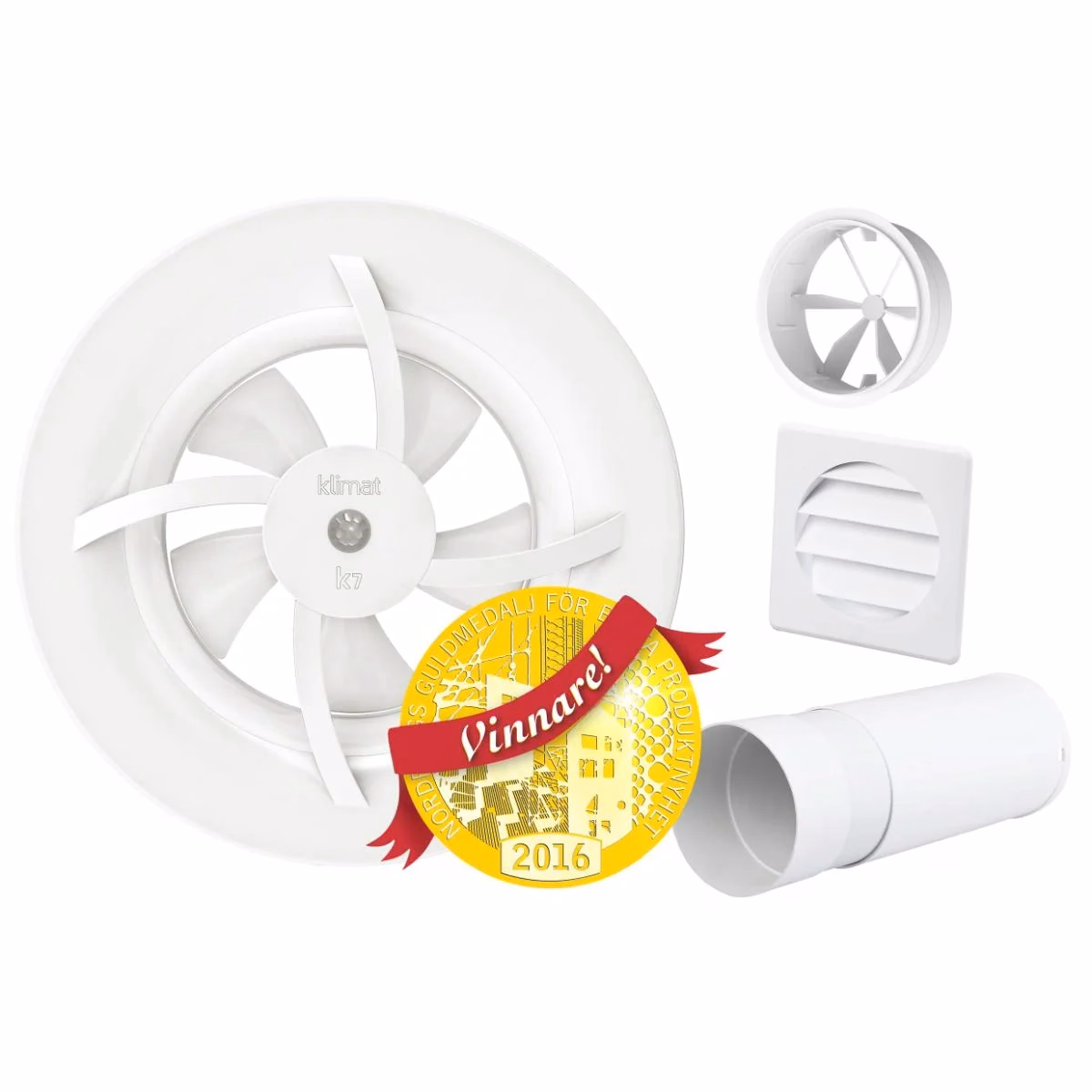 Klimat K7 badrumsfläkt, paket