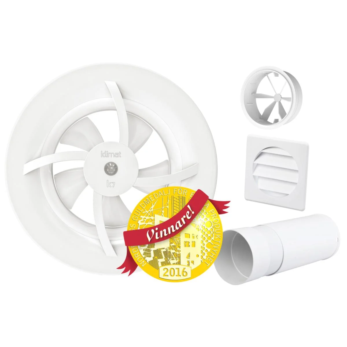 Klimatfabriken Klimat K7 badrumsfläkt, paket