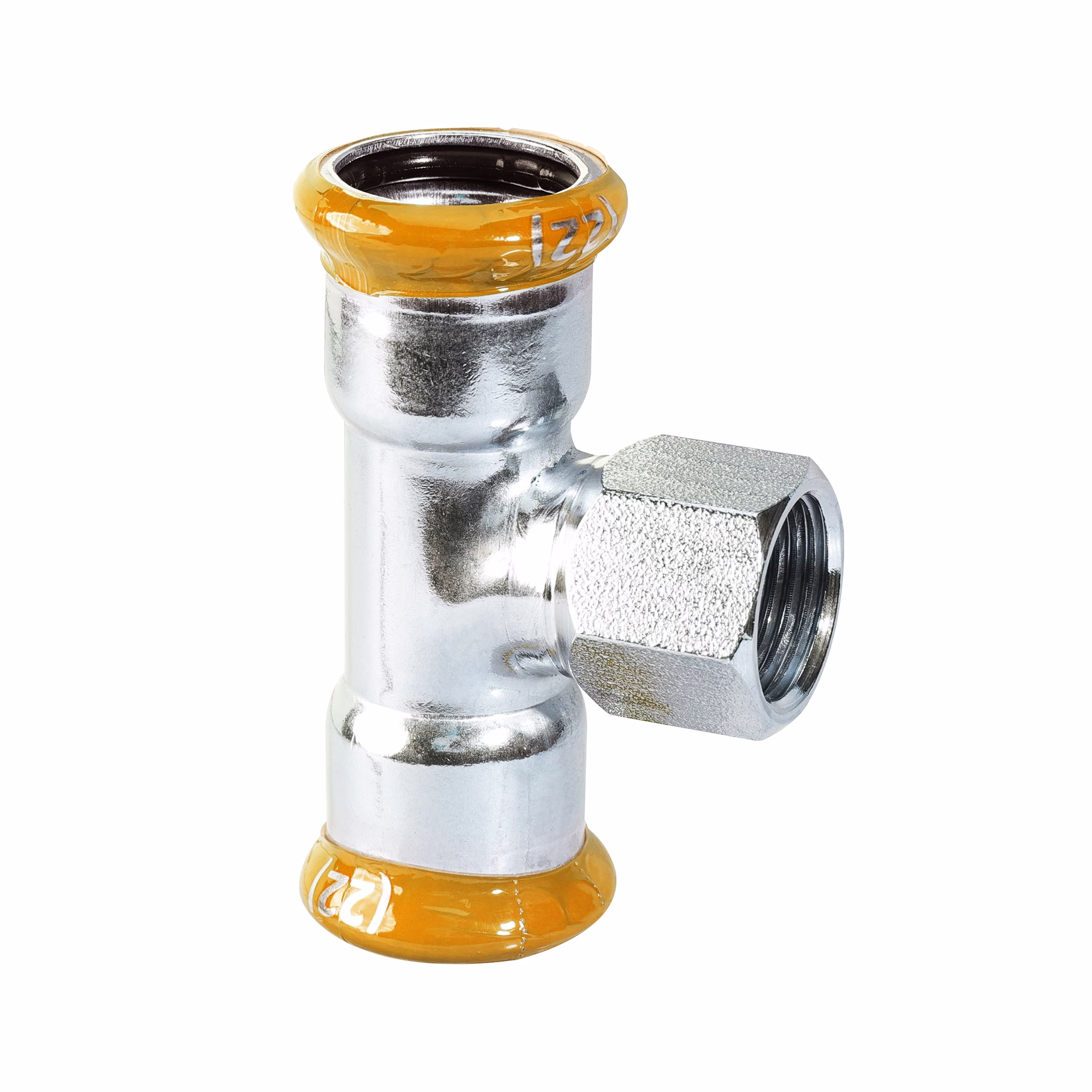 K-press T-RÖR MED INV. GG 54x1/2x54 – Rostfritt 304