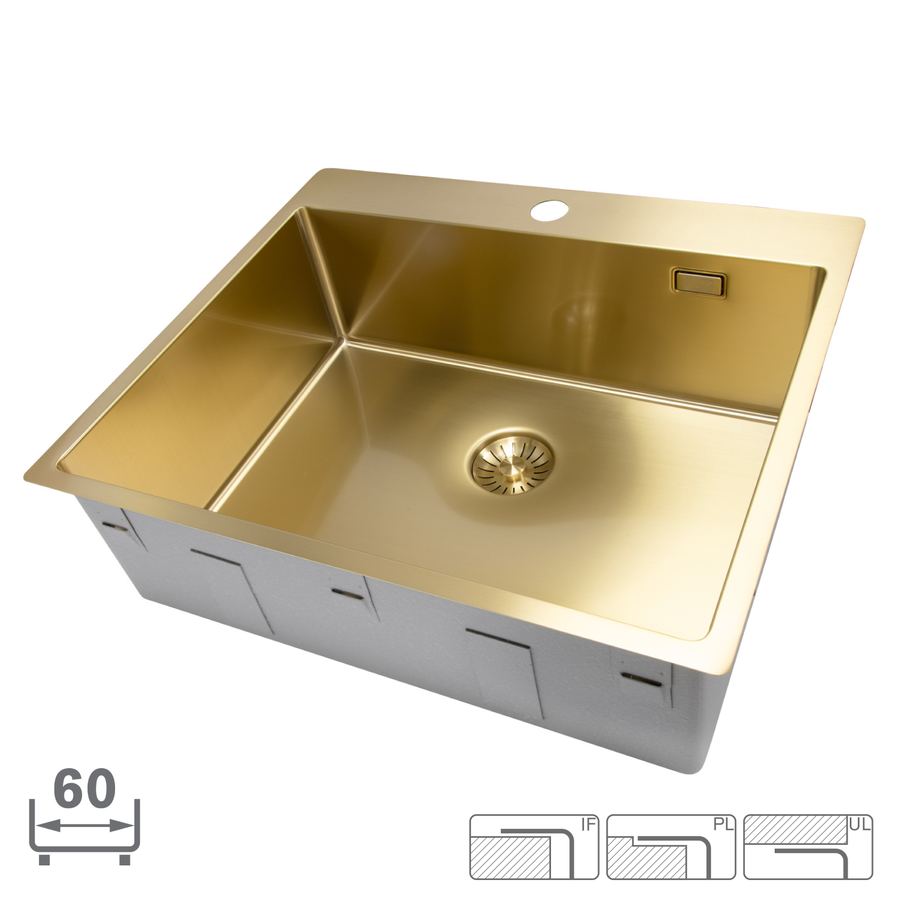 Disklåda Strand Solid SOL- 5440B Gold